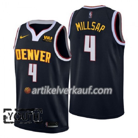 NBA Denver Nuggets Trikot Paul Millsap 4 2018-2019 Nike Navy Swingman - Kinder